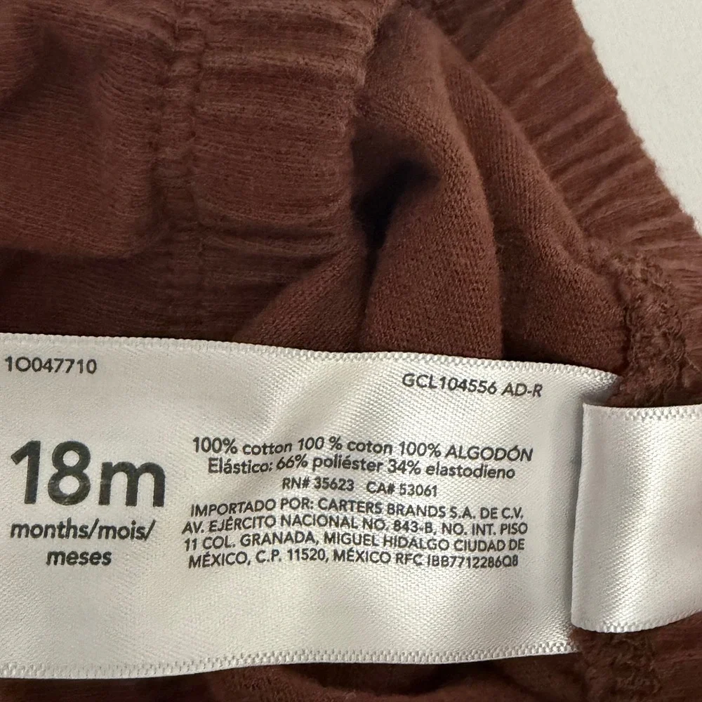 Carters Baby 18M Diaper Covers Bloomers 3 Pack Brown Green Gray Cotton Solid